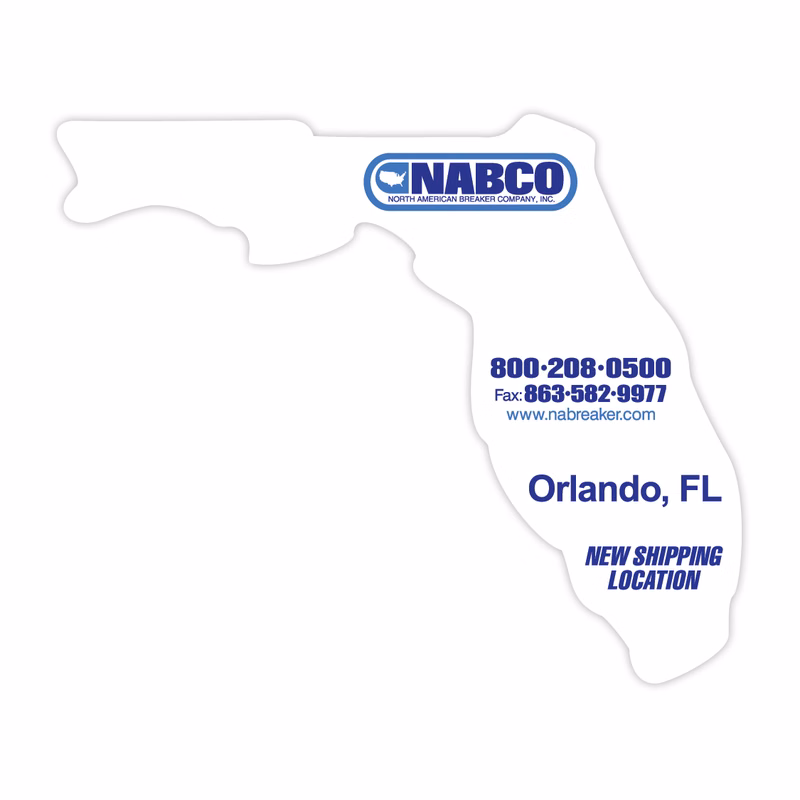 USA Made Premium UV Window Micro-Suction Cling Decal - Florida State Shape