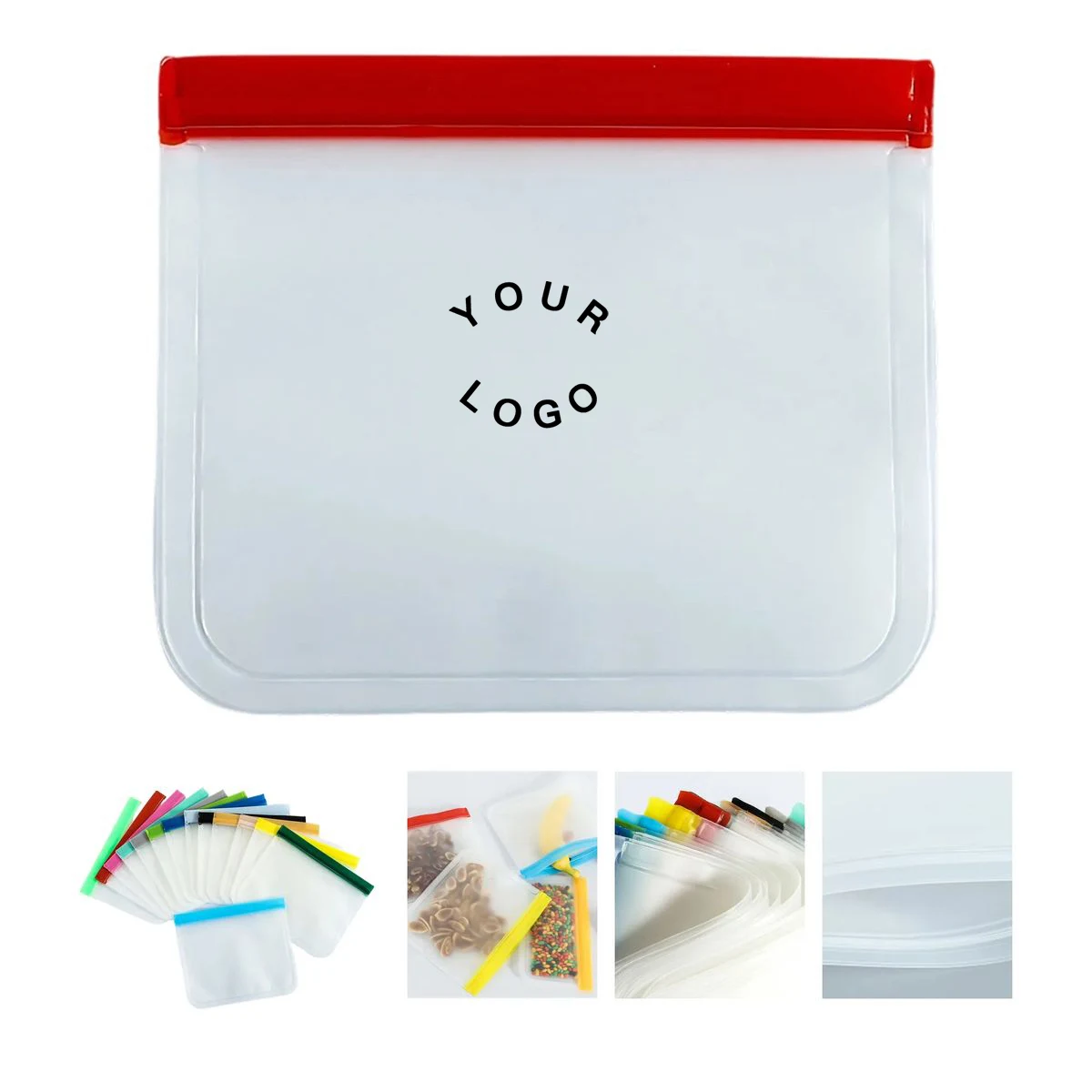 Medium PEVA Food Storage Bag with Zipper Closure 1