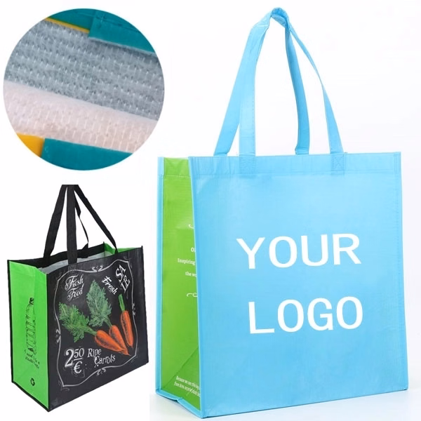 110g Laminated RPET Shopping Bag -14"W x 14"H x 8" G