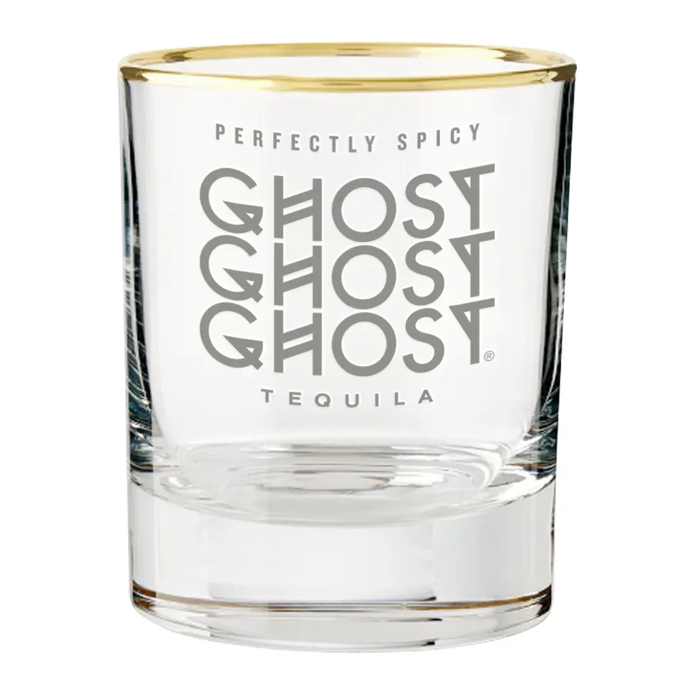 7.5oz. Gold Rimmed Single Old Fashioned Glass 1