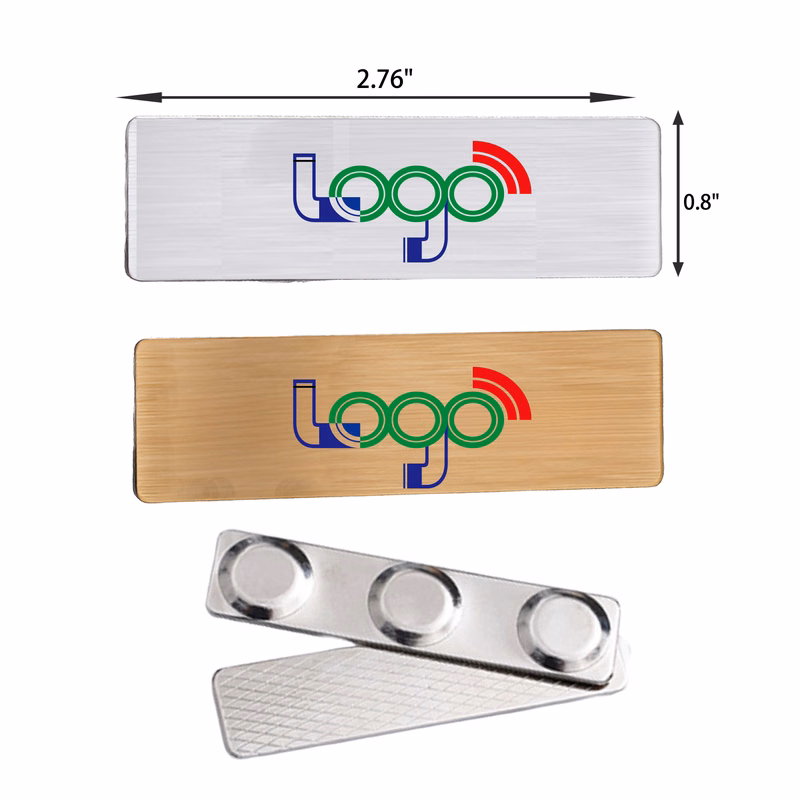 MOQ 20 PCS Durable Stainless Steel Magnetic Name Tag