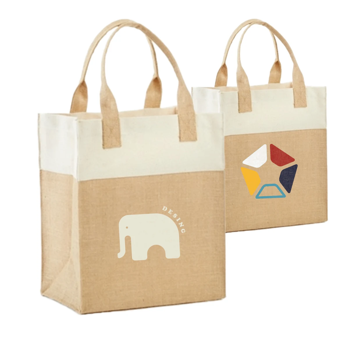 Mini Jute Gift Bag with Cotton Trims 1