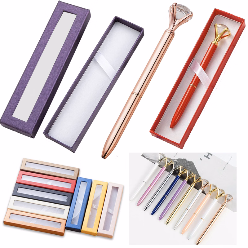 Ballpoint Pen Gift Box With Diamond Design Pen