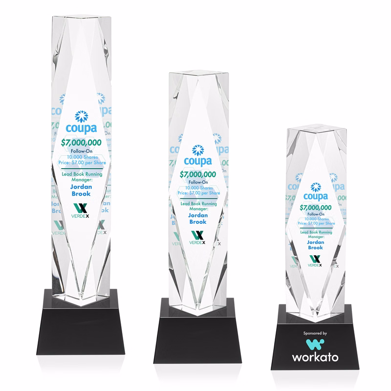 Toscana VividPrint™ Award on Base - Black