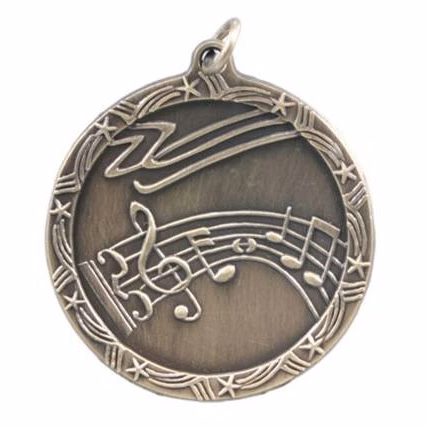 Music Shooting Star Medal, 1 3/4"