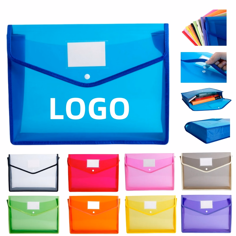 A4 Clear Visible PP Waterproof 3D Snap Document Bag