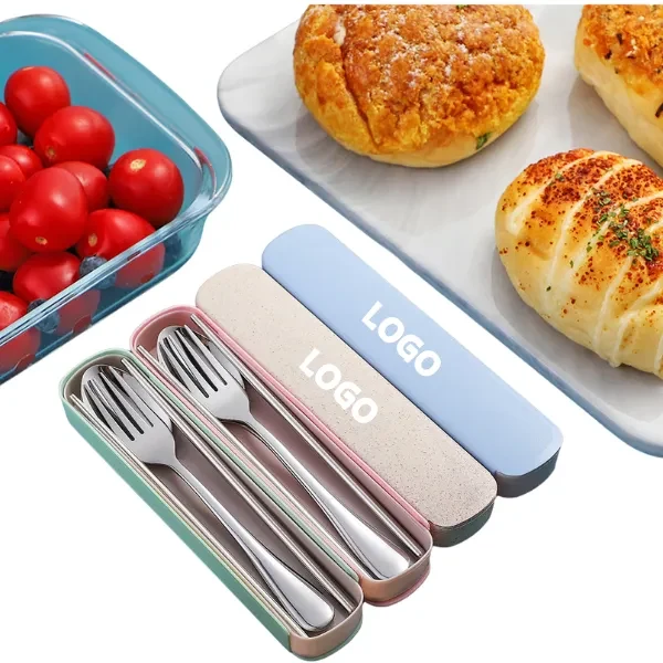 Portable Stainless Steel Cutlery Set with Storage Case 1