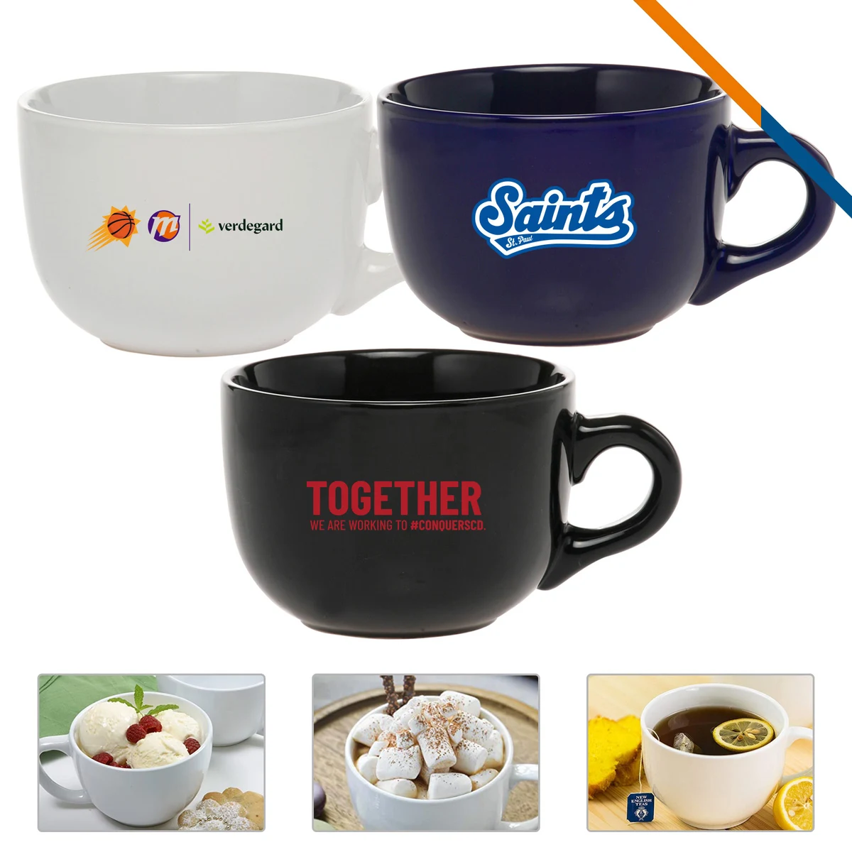 Badio Ceramic Cappuccino Mug - 18 OZ. 1