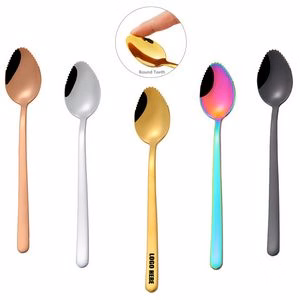 6.41 Inch Serrated Teeth Coffee Dessert Spoon