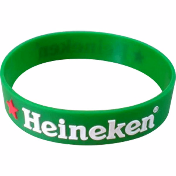 1/4 Inch Embossed/Color Silicone Wristband
