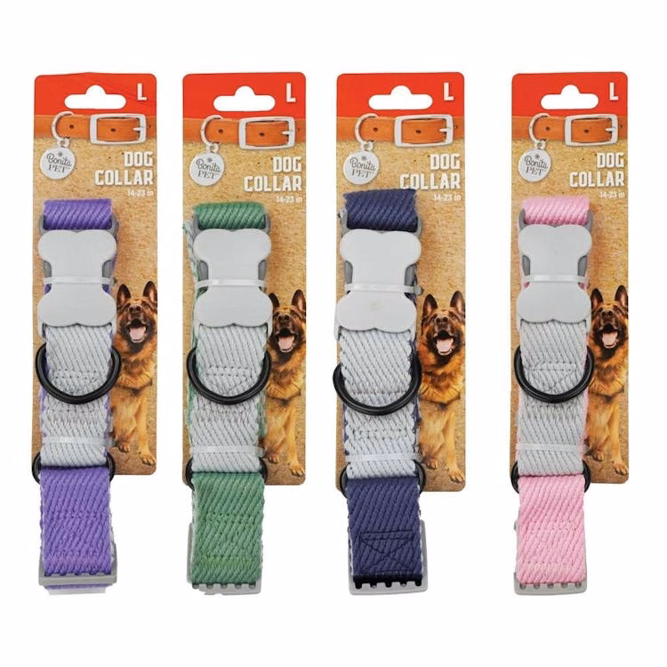 Cotton Dog Collars - Large Assorted Colors