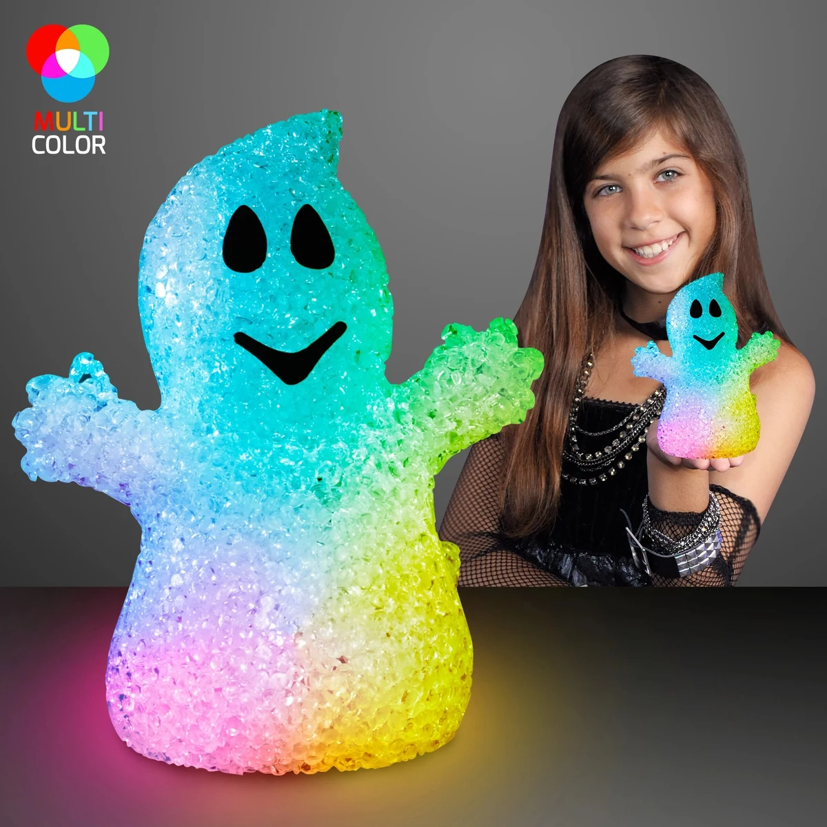 Soft glow Halloween ghosts with color change LEDs 1
