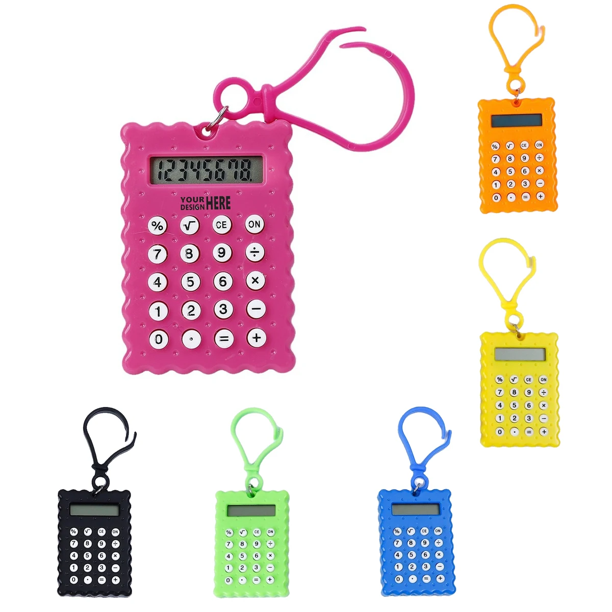 Mini Portable Calculator Keychain Pendant 1