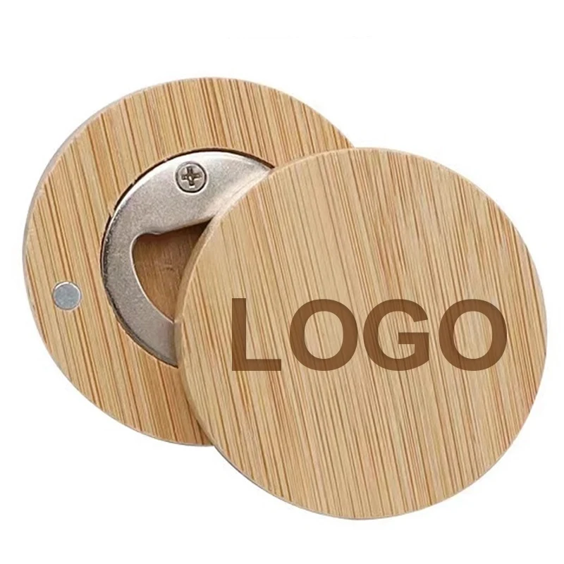 Personalised Bamboo Bottle Opener Fridge Magnet 1
