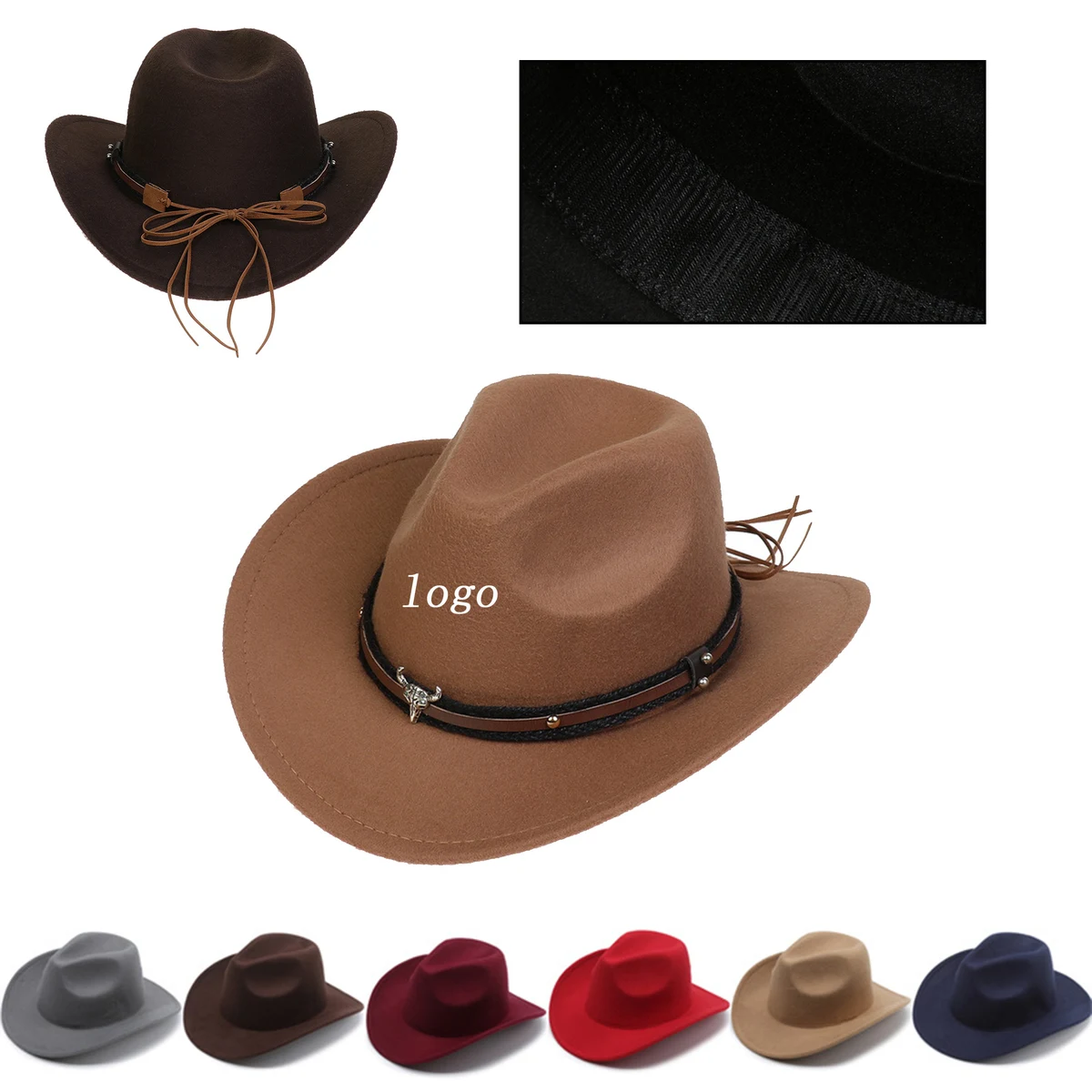 Western Cowboy Brimmed Retro-Style Hat 1