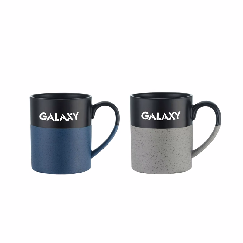 15oz Two-tone Speckled and Glazed Ceramic Mug
