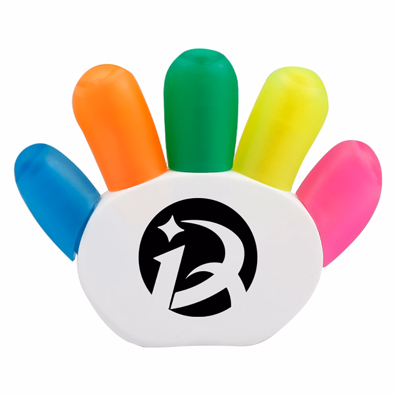Hand-shaped 5-Color Fluorescent Pen Marker Highlighter