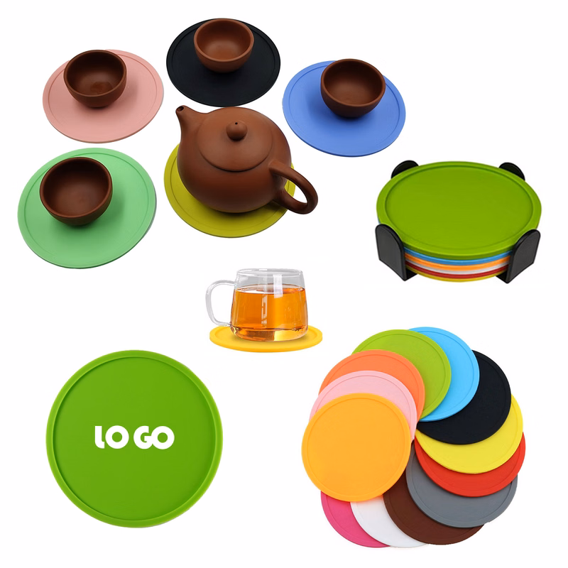 Candy-colored Silicone Round Coaster