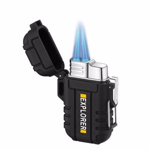 Waterproof Dual Jet Fire Lighter With Durable Case