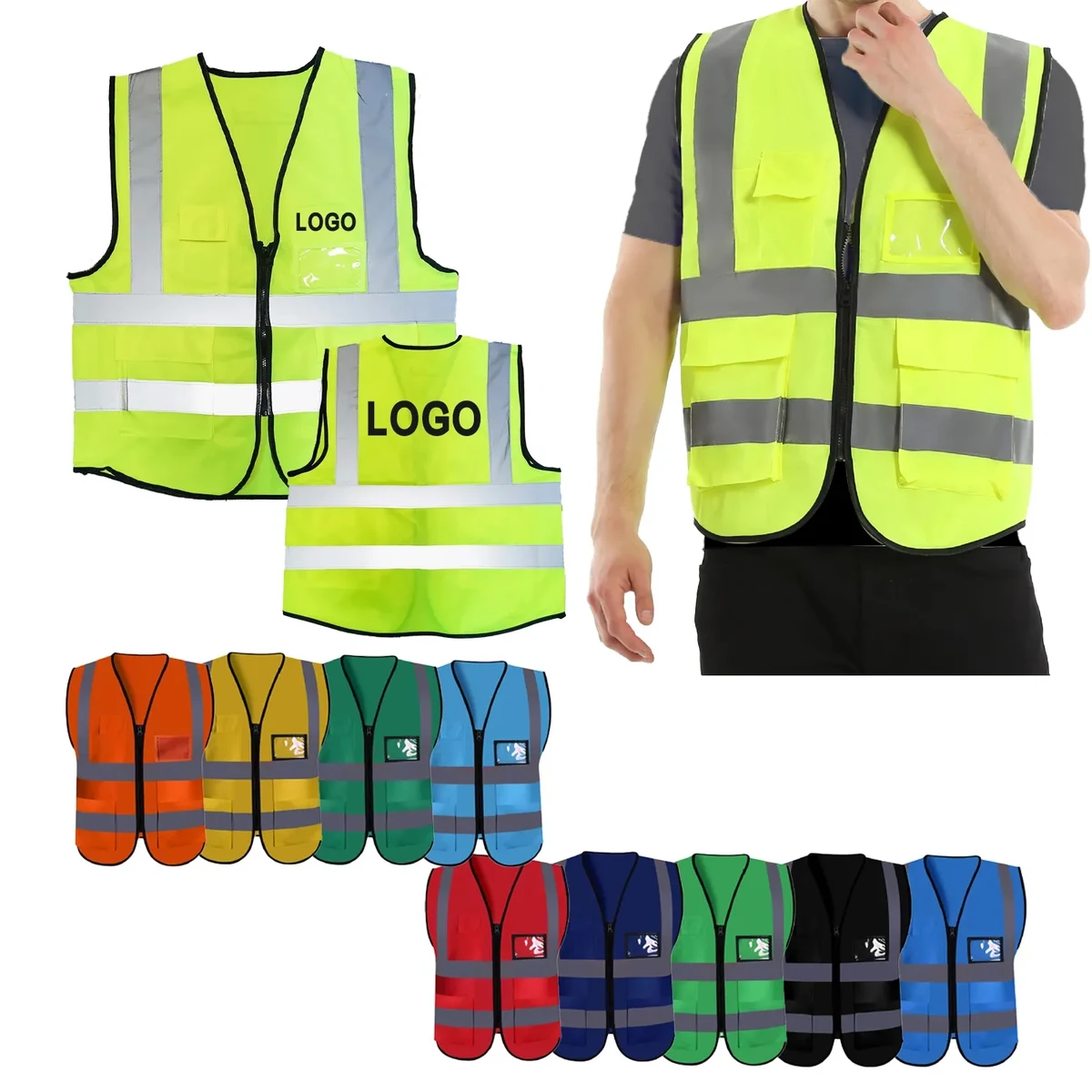 Multi Color Reflective Safety Vest MOQ50pcs 1