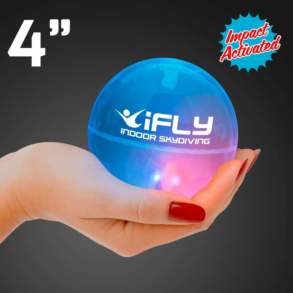 Super Sized Blue Air Bounce Balls with LEDs 1