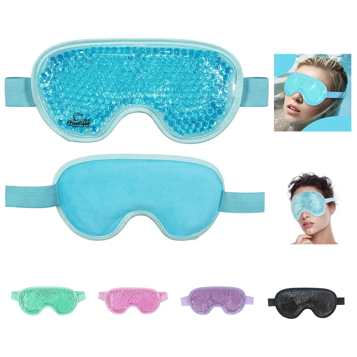 Custom Reusable Hot Cold Therapy Gel Ice Bag Eye Mask 1