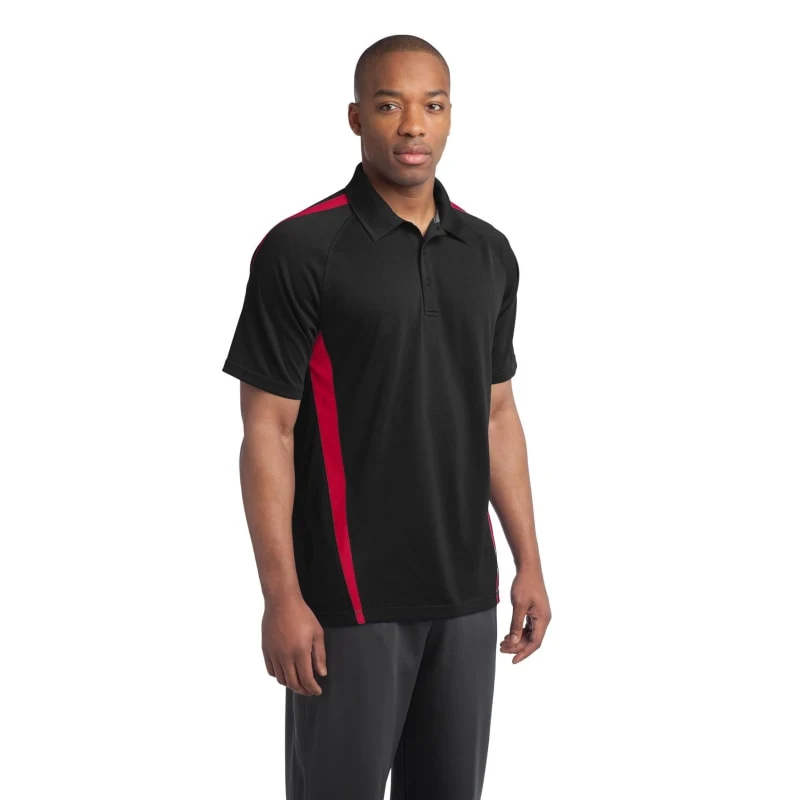 Sport-Tek PosiCharge Micro-Mesh Colorblock Polo. 1