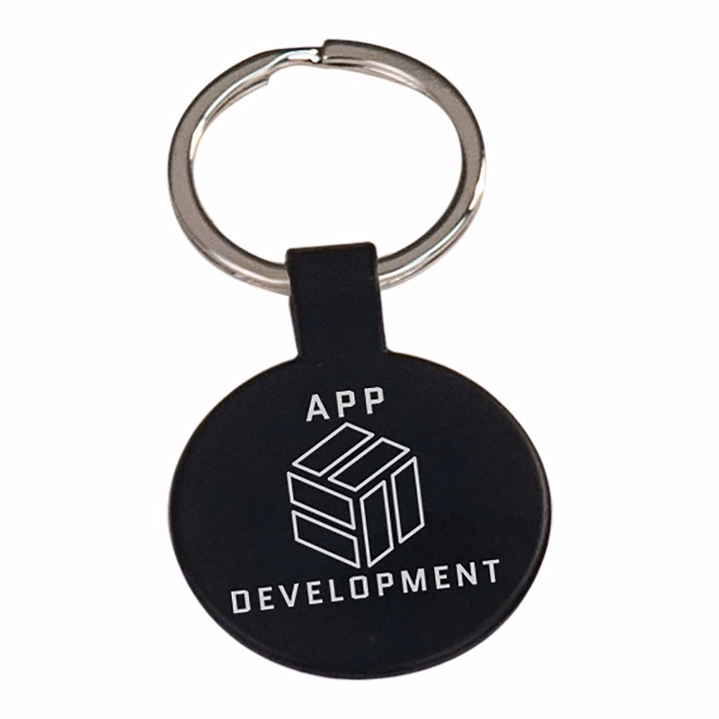 1 1/2"  Laserable Round Keychain