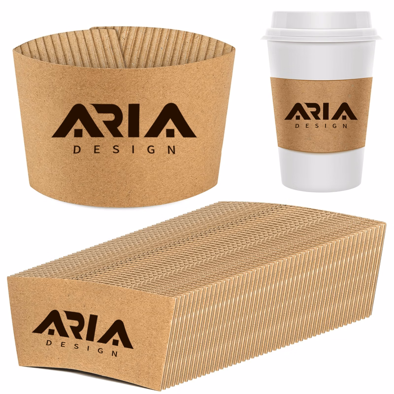 Premium Custom Kraft Paper Cup Sleeves