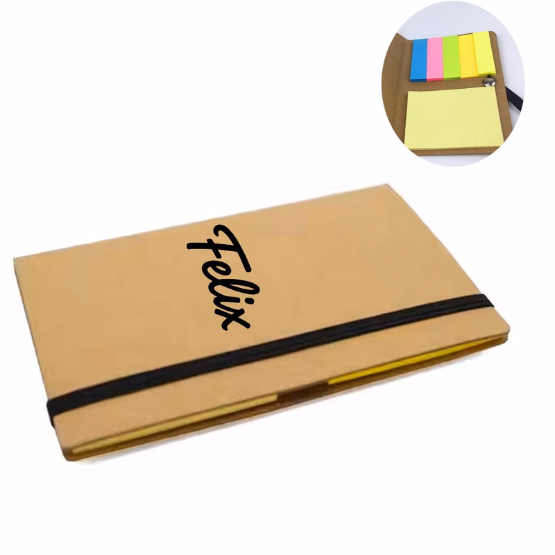 Brown Cover Sticky Notes Booklet