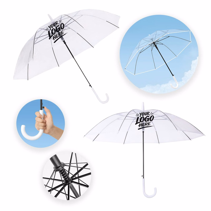 Clear Dome Bubble Umbrella Auto Open Wedding Prom