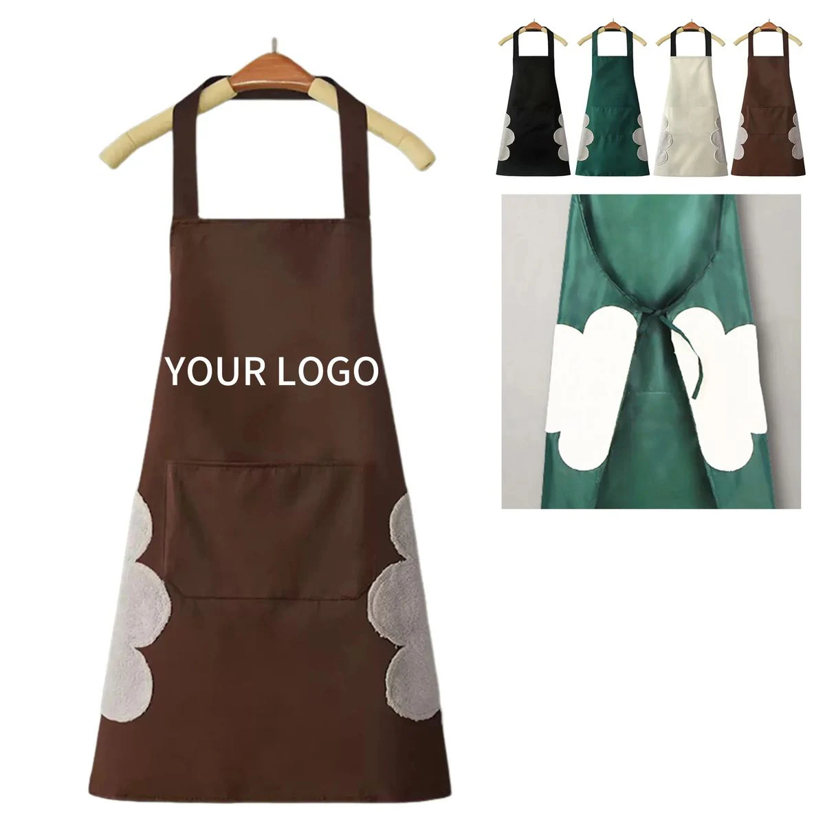 PVC Kitchen Apron with Front Pocket 1