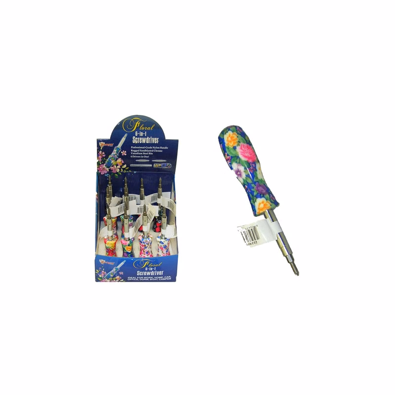 6 In 1 Floral Screwdrivers Assorted