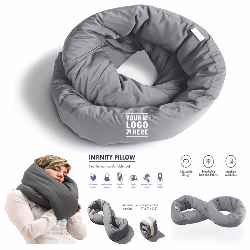 Home Travel Soft Neck Scarf Support Sleep Infinity Pillow 