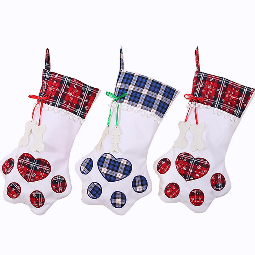 Christmas Sock Dog's Paw Gift Bag 1