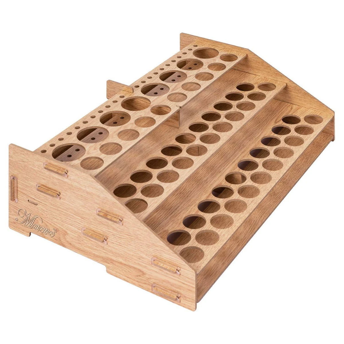 Space-Saving solidly Wooden Craft Paint&Brush Organizer Rack 1