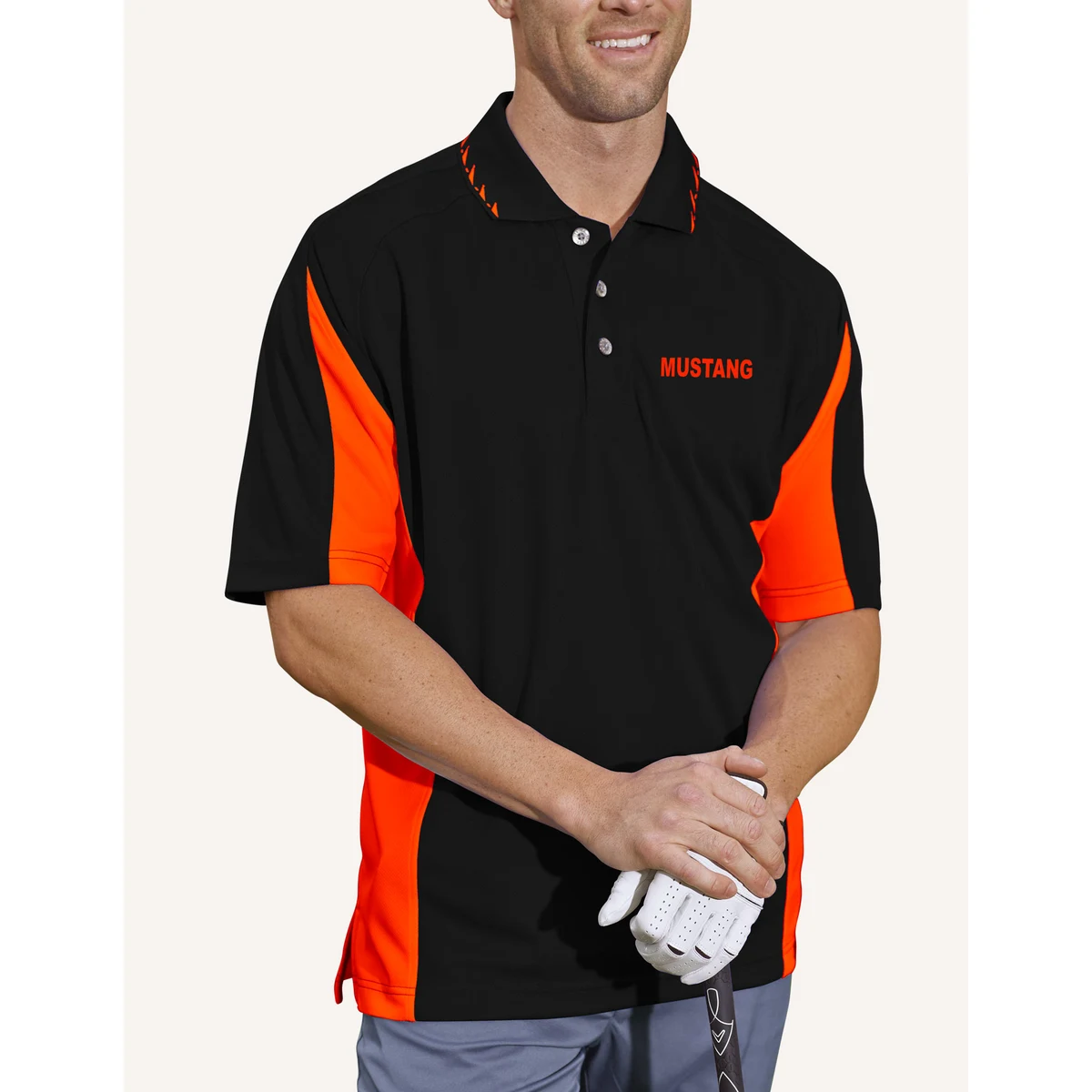 Men's Mustang Birds Eye Polo Shirt 1