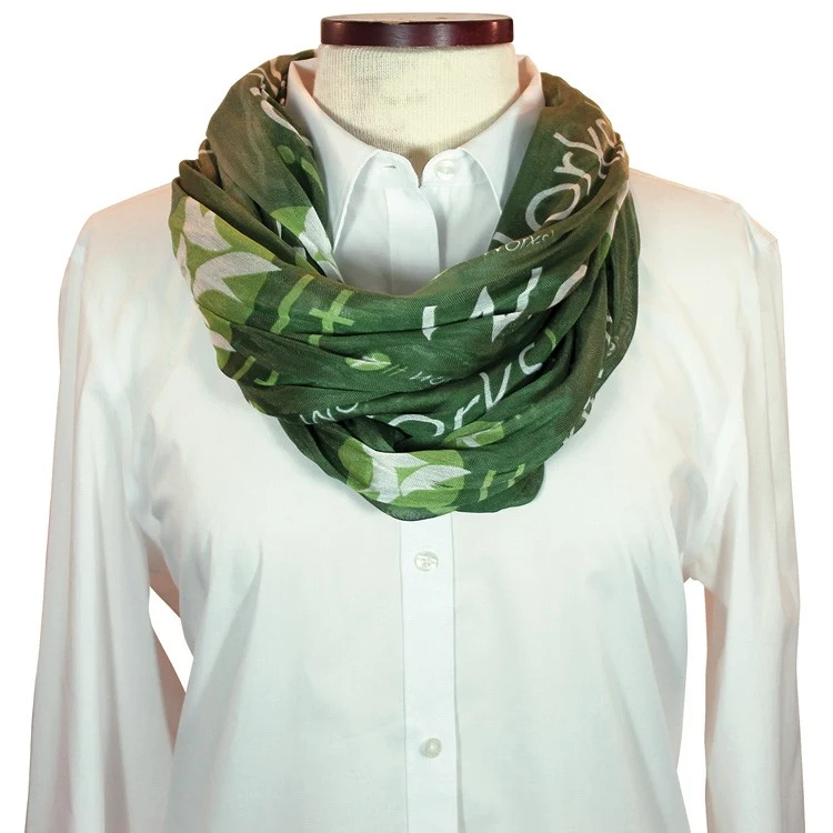Custom Cotton Wet Dye Infinity Scarf 1