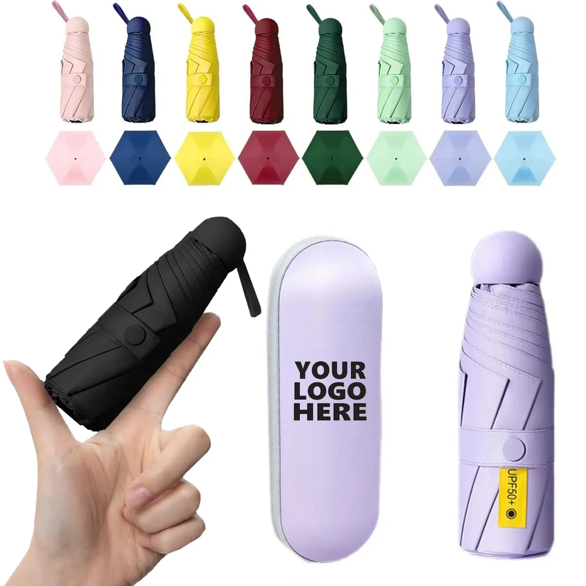 MOQ 20 Mini Capsule Folding Sun Umbrella 1