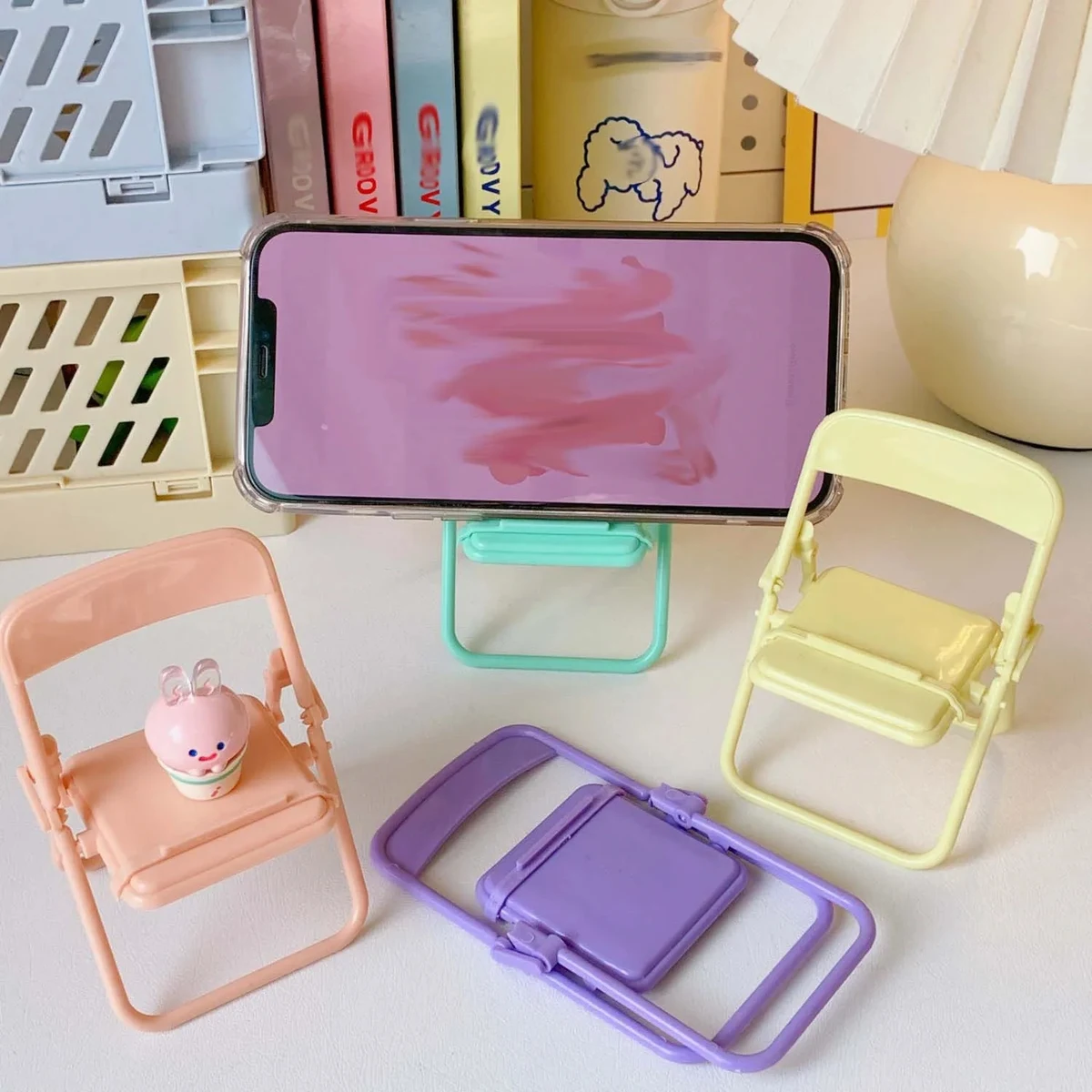 Mini Cute Chair phone holder foldable 1