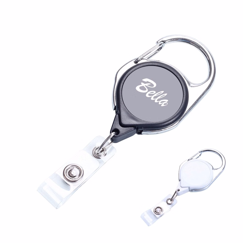 Economy Round Translucent Badge Reelswith Swivel Belt Clip