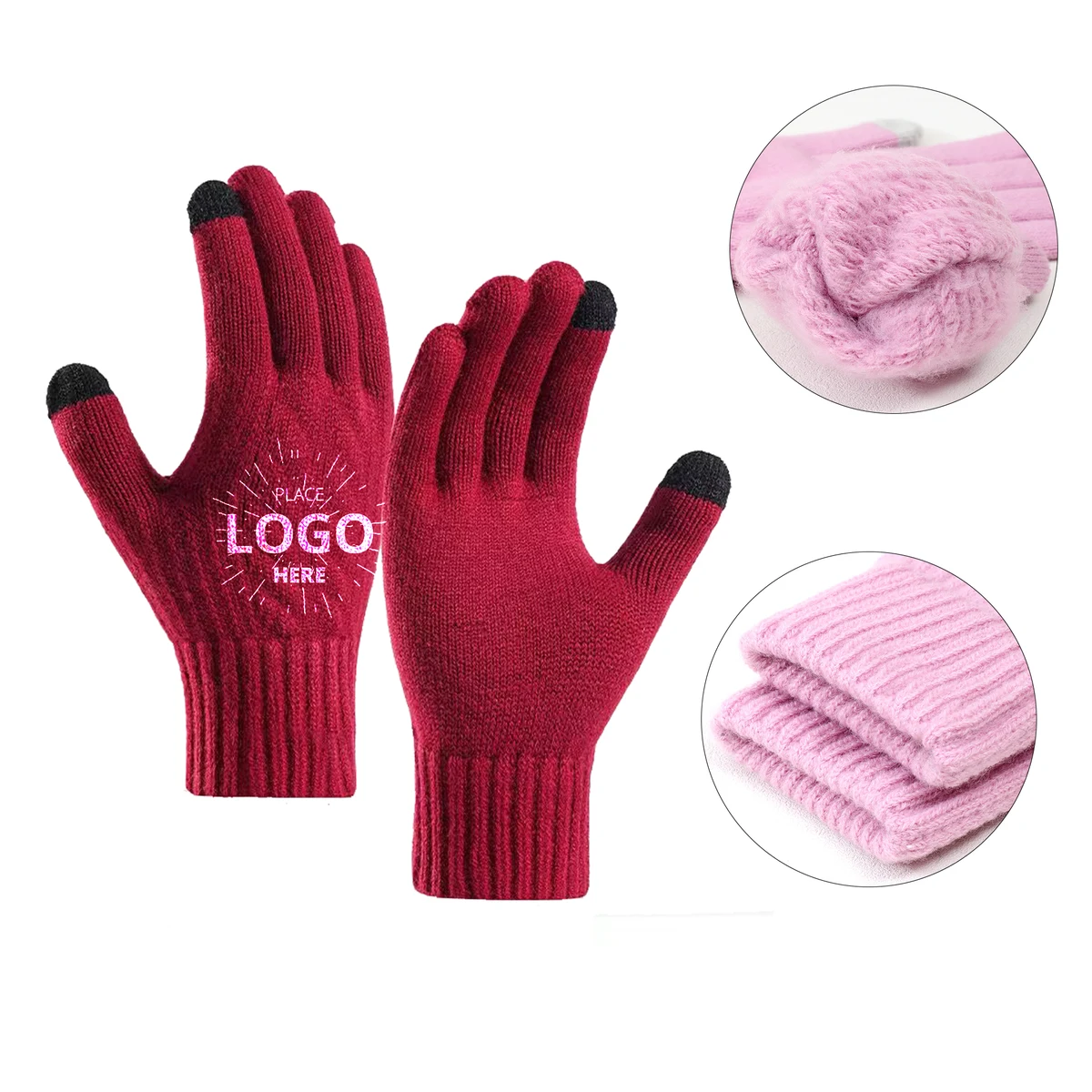 Winter Warm Knit Touchscreen Gloves 1