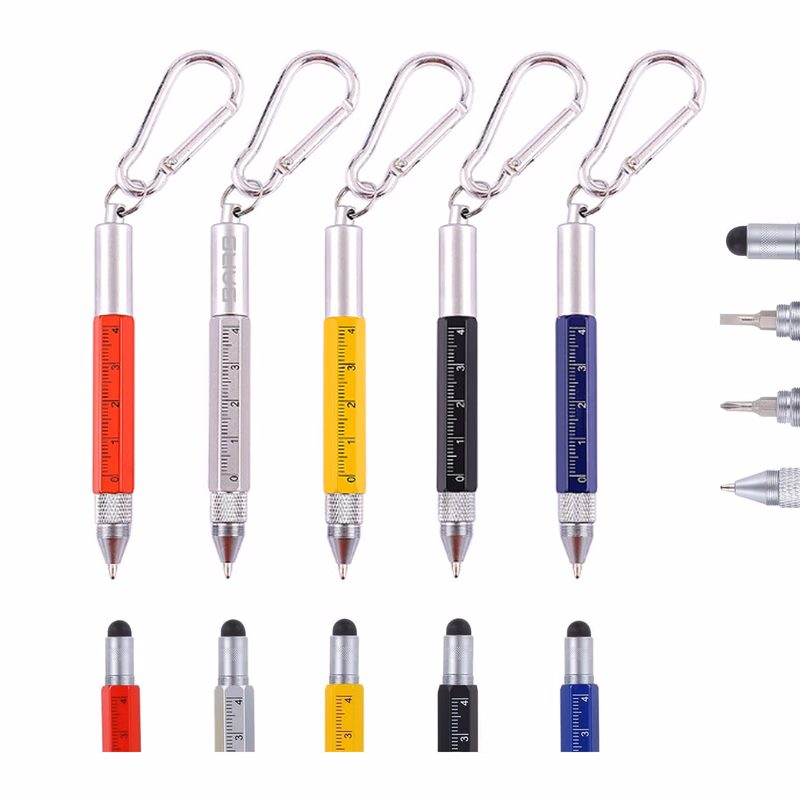 Multifunctional Ballpoint Pen with Carabiner