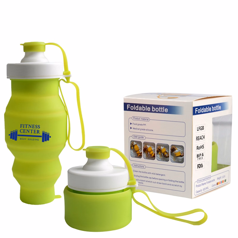 Silicone Foldable Sports Water Bottle