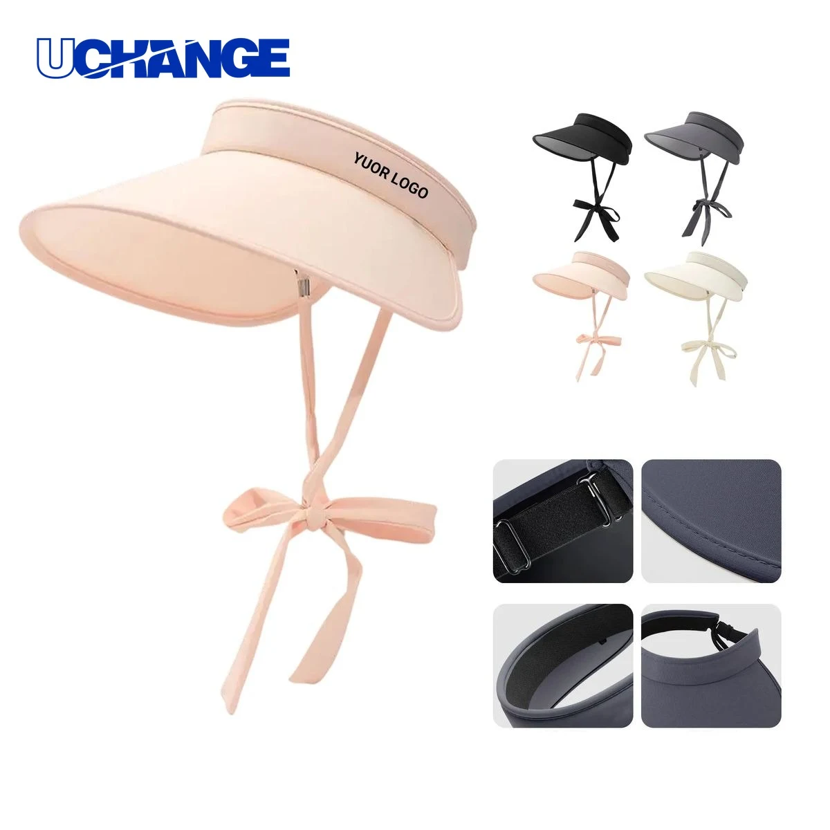 UV Protective Ice Silk Visor Hat Headwear with Adjustable Size for Outdoor Use 1