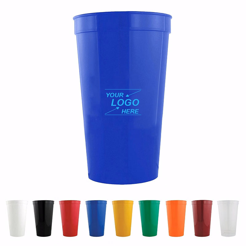 16oz Square Plastic Stadium Cup