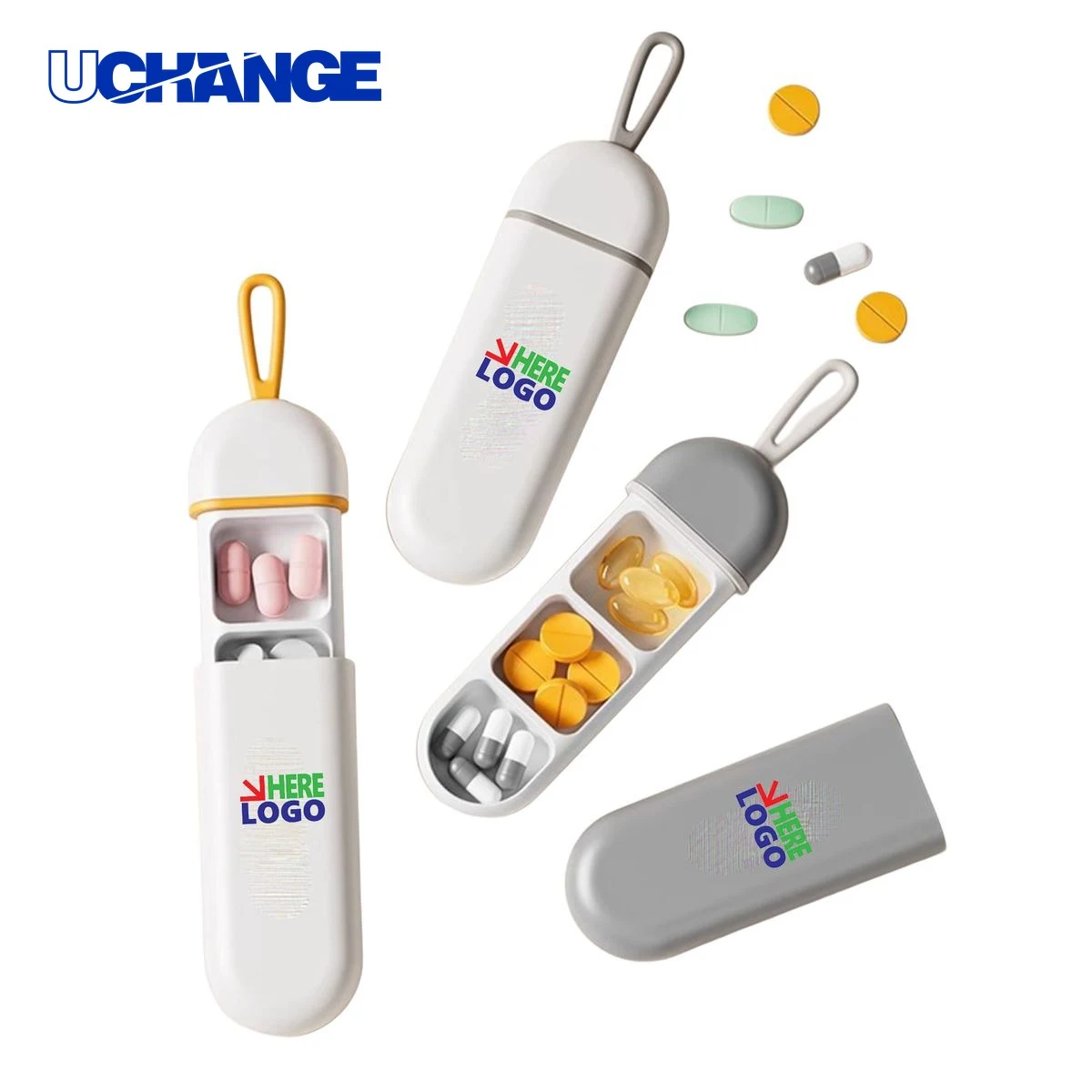 Health Mini 3-Compartment Pill Box with Lanyard 1