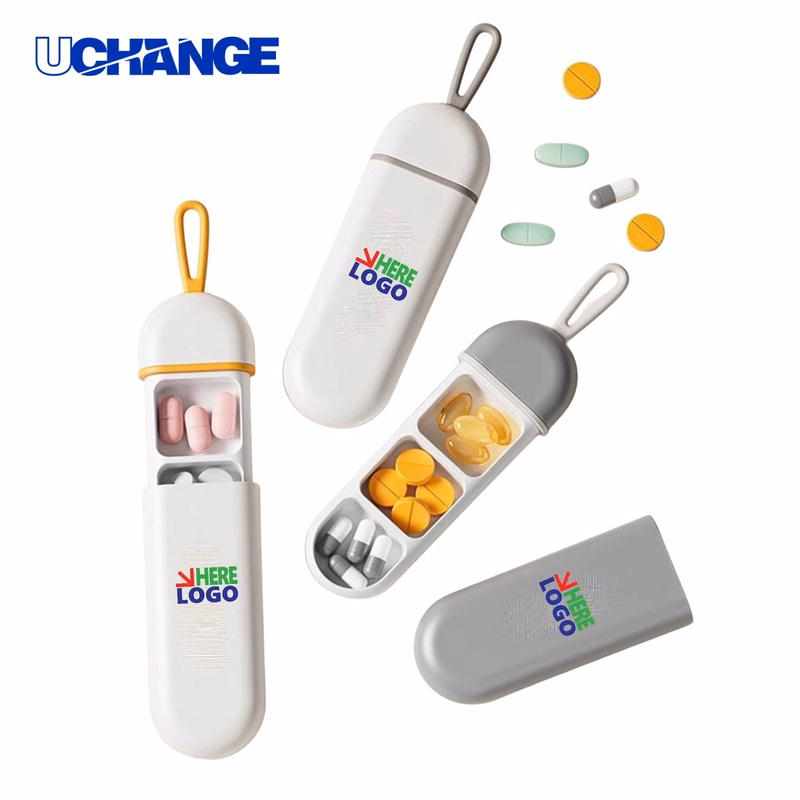 Health Mini 3-Compartment Pill Box with Lanyard