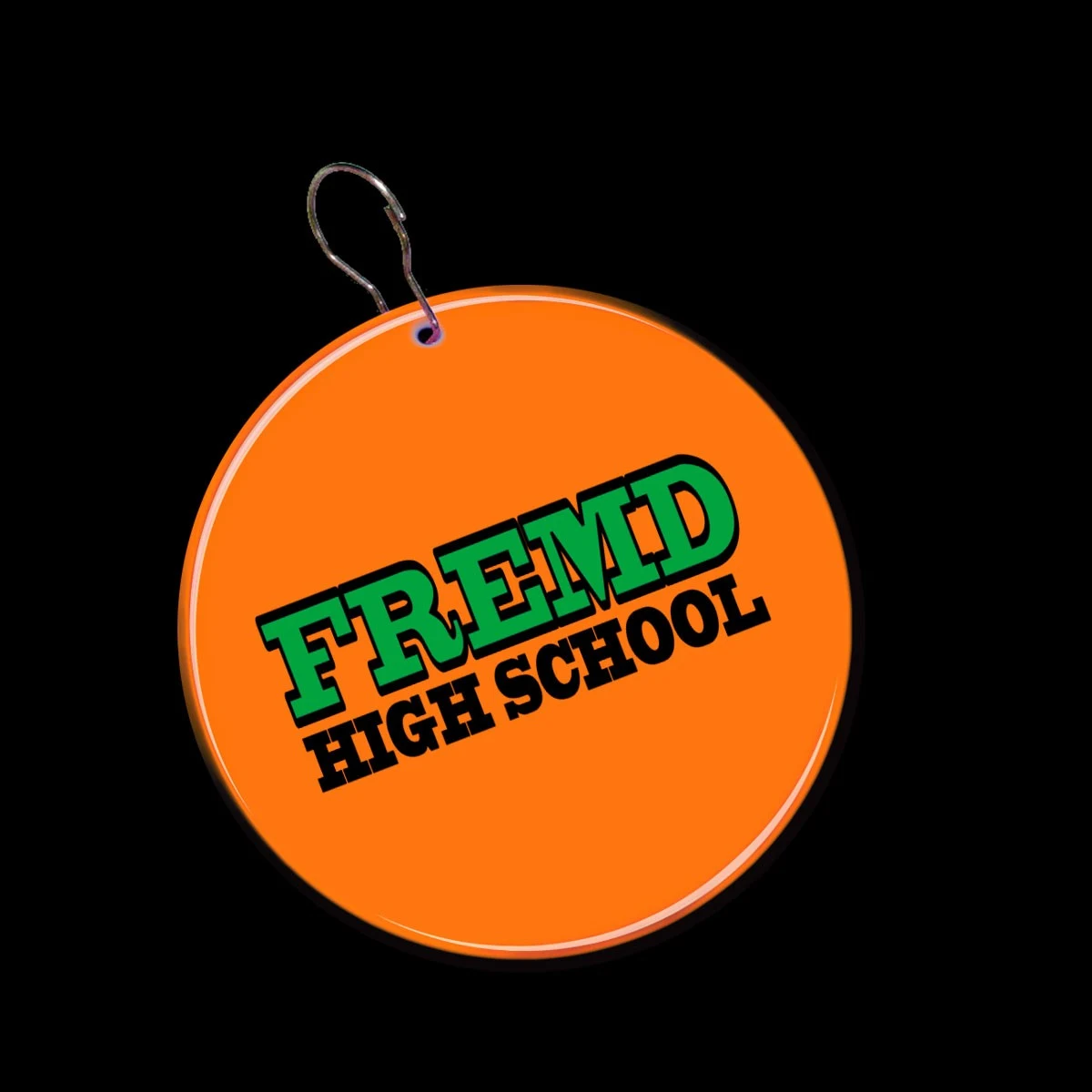 Orange Circle Plastic Medallion Badges(Pad Print) 1