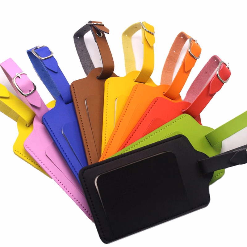 PU Leather Travel Baggage Labels Name Tag